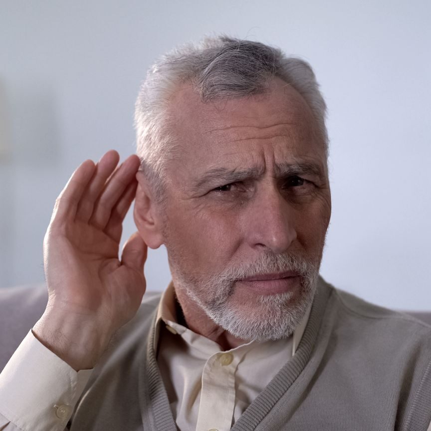 mans hearing aid not working and needs repairs